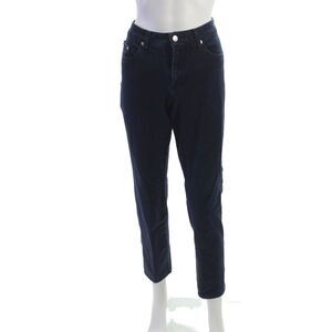Fabrizio Gianni Jeans Womens Dark Blue Ankle Cropped Jeans Mid Rise Size 8